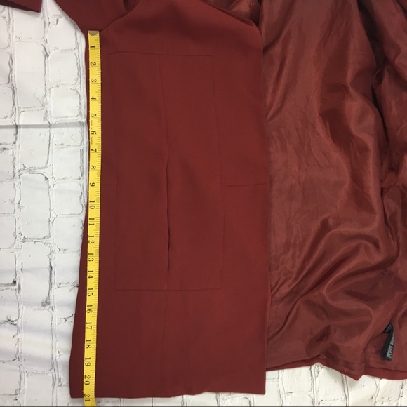 Forever 21 Rust Red Lined Blazer Sz L - Picture 8 of 8